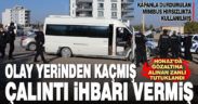 Kapanla durdurulan minibüs hırsızlıkta kullanılmış