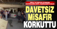 Virajı alamayan otomobil tamirhaneye daldı
