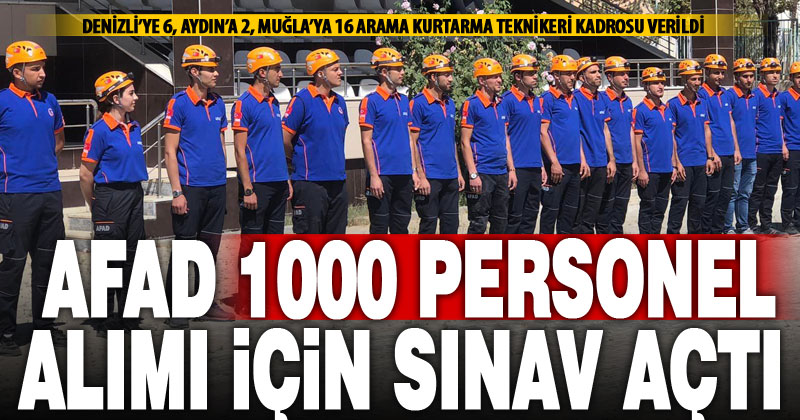 AFAD, 1000 personel alımı için sınav açtı